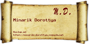 Minarik Dorottya névjegykártya
